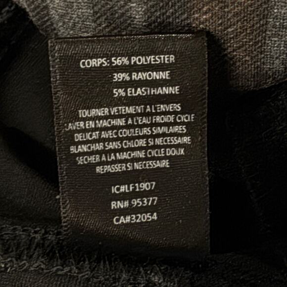 Sanctuary x Anthropologie Small Skinny Pants Plaid Pull-On Stretch Mid-Rise Gray - Picture 9 of 9